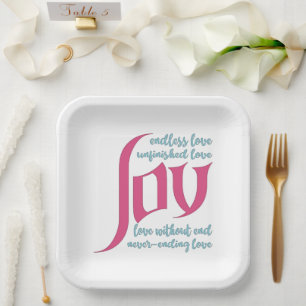 Plato De Papel Amor eterno