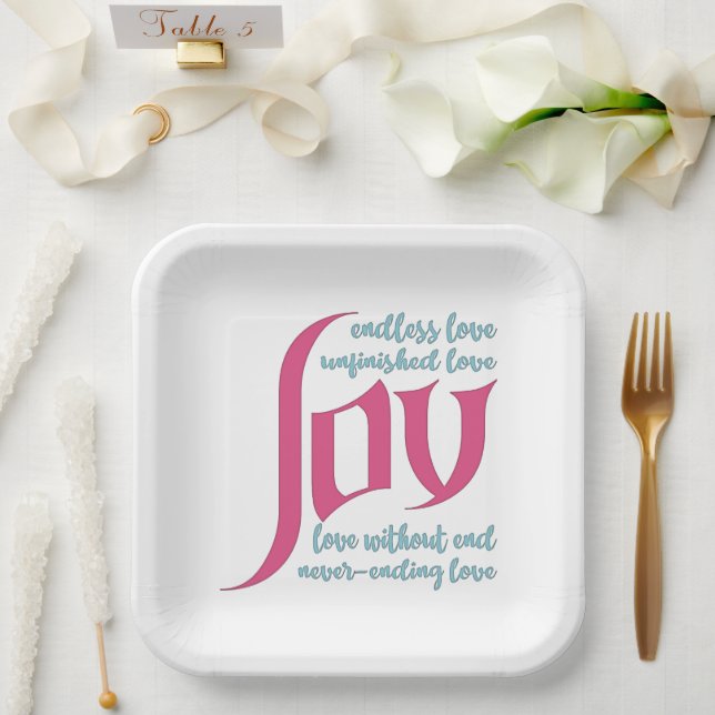Plato De Papel Amor eterno (Boda)