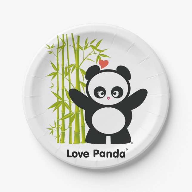 Plato De Papel Amor Panda® (Anverso)