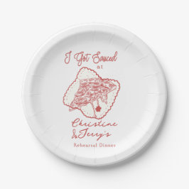 Plato De Papel Amor & Pizza | Cena de ensayo informal