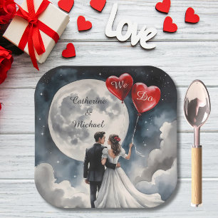Plato De Papel Amor Románico En Nueve Bodas De Cuentos De Fairyta