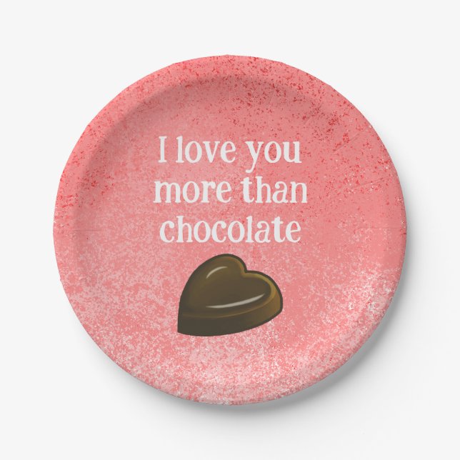 Plato De Papel Amor y Chocolate (Anverso)
