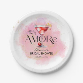 Plato De Papel Amore | Despedida de Soltera Acuarela