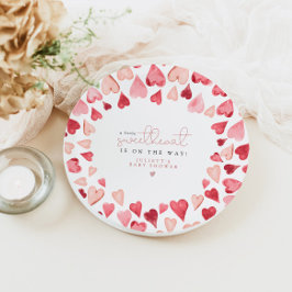 Plato De Papel AMORE Little Squerido Valentday Baby Shower
