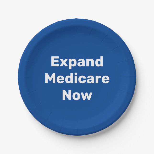 Plato De Papel Ampliar Medicare Ahora (Anverso)