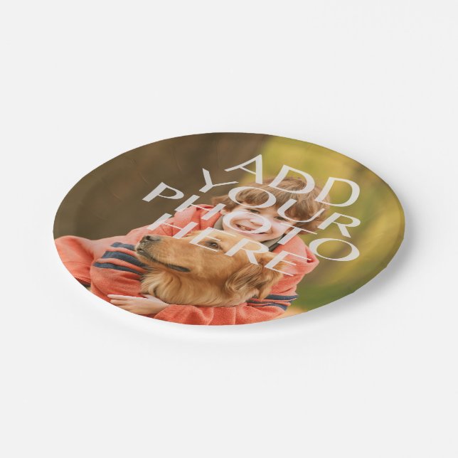 Plato De Papel Añada su propio personalizado de la foto (Angular)