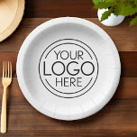 Plato De Papel Añadir el logotipo corporativo moderno Minimalista<br><div class="desc">Perfecto para un fiesta de oficina o presentación, estas placas de papel con logotipo tienen un diseño sencillo. Puede cambiar el color de fondo para que coincida con el color que coordina con el logotipo de su empresa. Un diseño sencillo, sin pretensiones para ninguna empresa. Sube tu logotipo. Si su...</div>