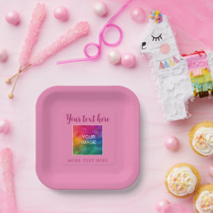 Plato De Papel Añadir el nombre del texto Imagen de la foto aquí