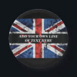 Plato De Papel Añadir el texto en el Cojín decorativo de la bande<br><div class="desc">Añadir el texto a la bandera inglesa</div>