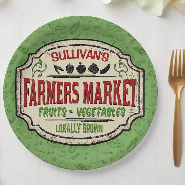 Plato De Papel AÑADIR NOMBRE A Agricultores Locales (Subido por el creador)