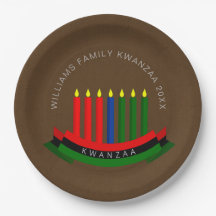 Añadir nombre año velas de Kwanzaa 9"