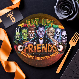 Plato De Papel Añadir sus propias palabras Personalizado Hallowee