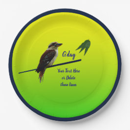 Plato De Papel Añadir tu texto, Kookaburra Australia Day Fiesta 9