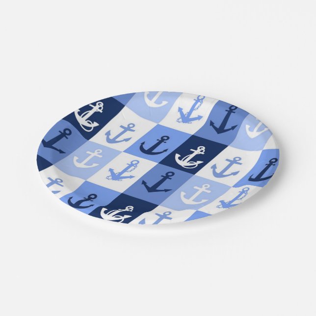 Plato De Papel Anclas  (Angular)