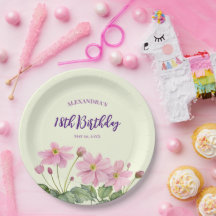 Anémona japonesa rosa color de agua de cumpleaños 