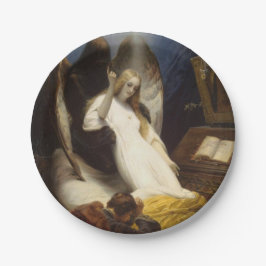 Plato De Papel Ángel de la muerte (yendo al cielo) (Horace Vernet