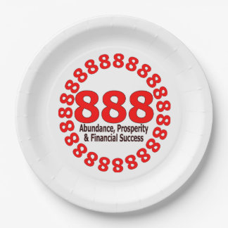 Plato De Papel Ángel número 888 - Abundancia y suerte