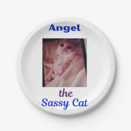 Plato De Papel Angel the Sassy Cat Paper Plates