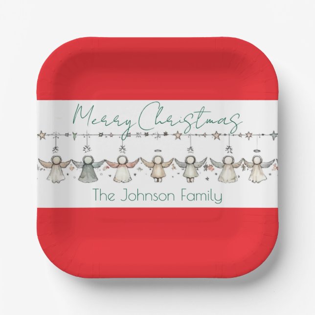 Plato De Papel Angels in Celebration (Anverso)