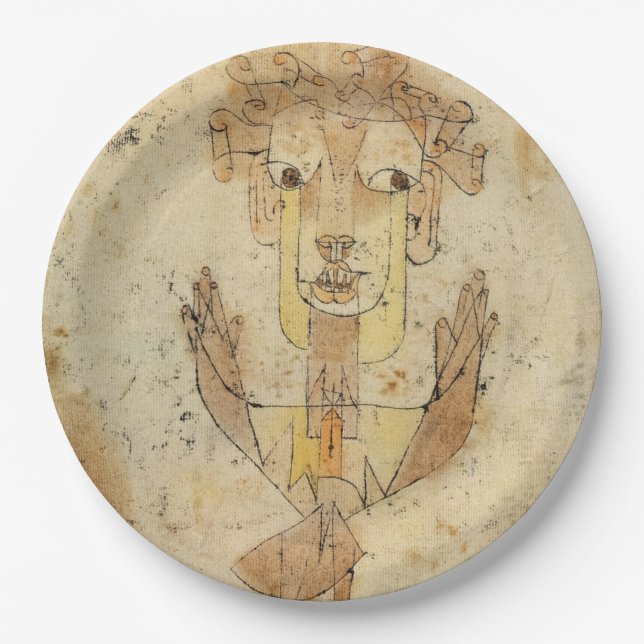 Plato De Papel Angelus Novus por Paul Klee (Anverso)