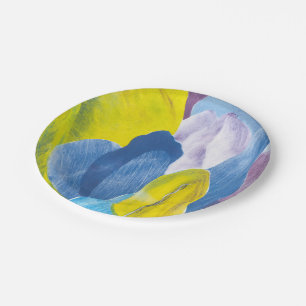 Plato De Papel Añil falso III
