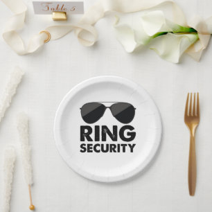 Plato De Papel Anillo del Boda de seguridad del anillo de la fies