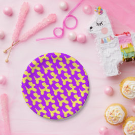 Plato De Papel Animal de globo Violeta