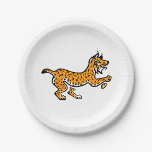 Plato De Papel Animal- Guay Iberian LYNX - Vida silvestre - Fiest
