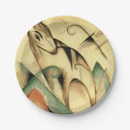 Plato De Papel Animal mítico sentado (por Franz Marc)
