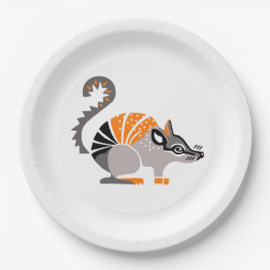 Plato De Papel Animal - NUMBAT - Vida silvestre - Fiesta