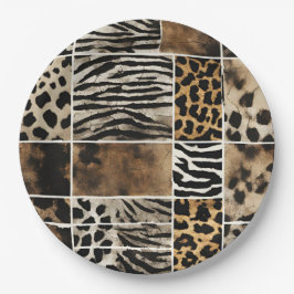 Plato De Papel Animal Print - Paper Plates 