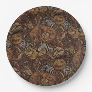 PLATO DE PAPEL ANIMAL SAFARI JUNGLE