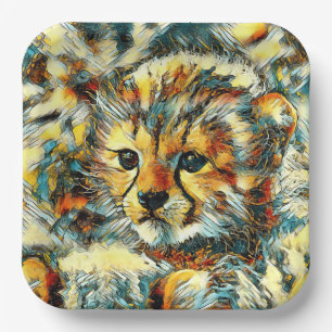 Plato De Papel AnimalArt_Cheetah_002