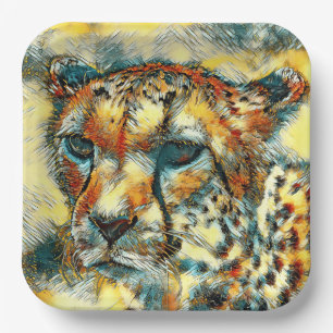 Plato De Papel AnimalArt_Cheetah_010