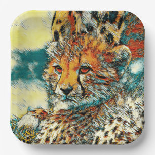 Plato De Papel AnimalArt_Cheetah_014