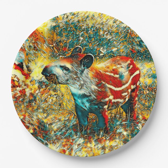 Plato De Papel AnimalArt_Tapir_001 (Anverso)