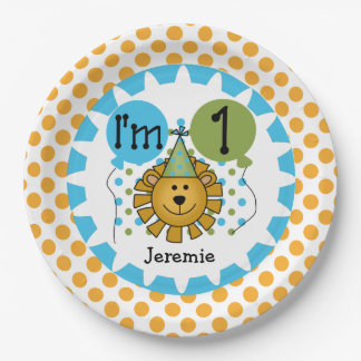 Plato De Papel Animales Circus Lion 1ª Placas de papel de cumplea