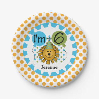 Plato De Papel Animales Circus Lion 6th Birthday Paper Plates