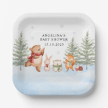 Animales de Bosque Invernal Baby Shower