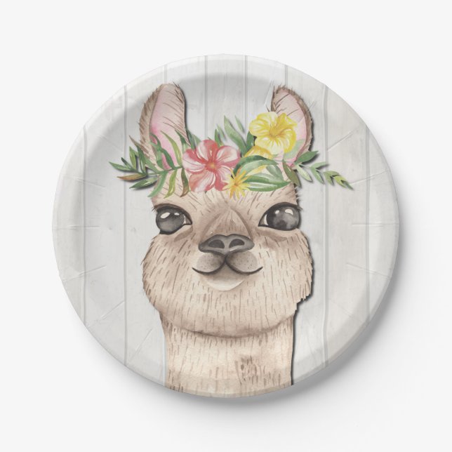 PLATO DE PAPEL ANIMALES DE FIESTA (Anverso)