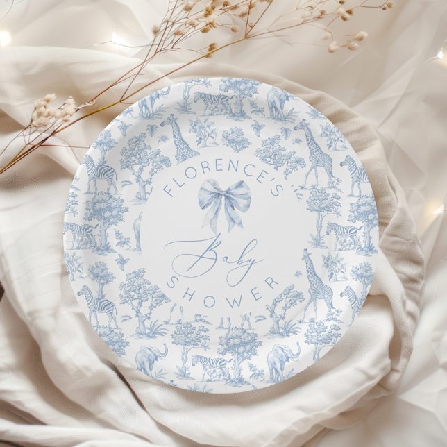 Plato De Papel Animales de Safari Toile de Jouy (Subido por el creador)