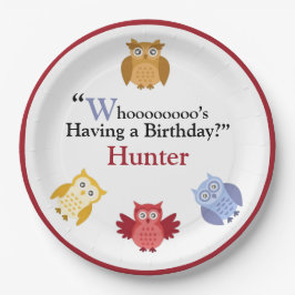Plato De Papel Animales de Woodland nombran fiesta de cumpleaños