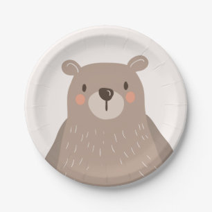 Plato De Papel Animales del arbolado de la fiesta de bienvenida