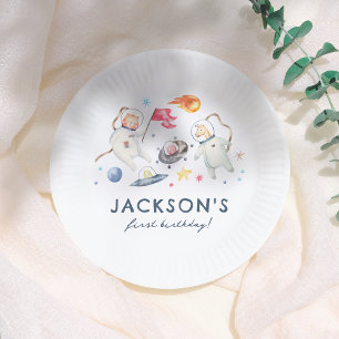 Plato De Papel Animales espaciales Alienados de la luna Fiesta de