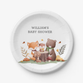 Plato De Papel Animales forestales de Woodland