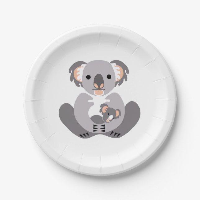 Plato De Papel Animales - KOALA - Vida silvestre australiana - Fi (Anverso)