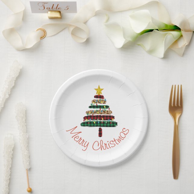 Plato De Papel Animales modernos y atractivos para la impresión n (Boda)