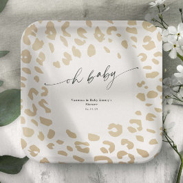 Plato De Papel Animales Safari modernos imprimen ducha neutra de