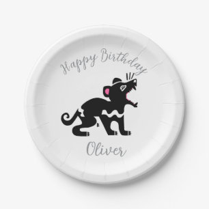 Plato De Papel Animales silvestres - Tasmania DEVIl - Cumpleaños 