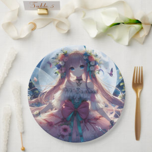 Plato De Papel Anime Chica Flower Moon Fairy